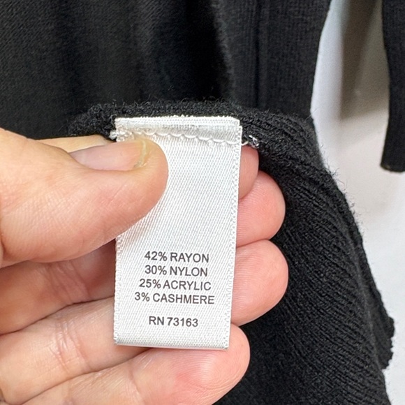 🌂Cupio Classic Black Long open front Cardigan - Picture 4 of 9